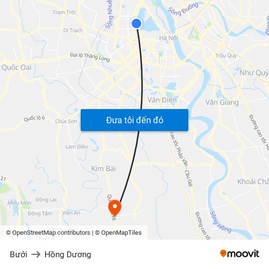 Bưởi to Hồng Dương map