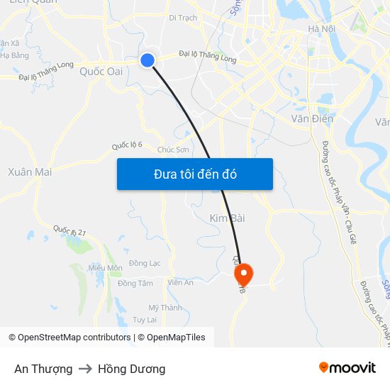 An Thượng to Hồng Dương map