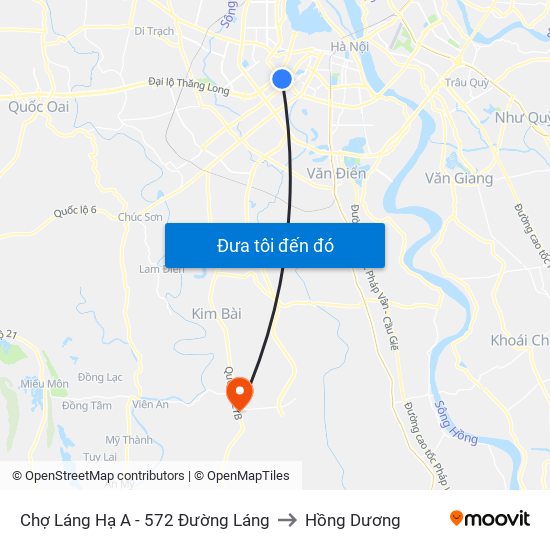 Chợ Láng Hạ A - 572 Đường Láng to Hồng Dương map