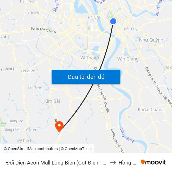 Đối Diện Aeon Mall Long Biên (Cột Điện T4a/2a-B Đường Cổ Linh) to Hồng Dương map