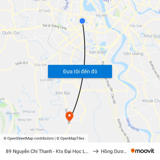 89 Nguyễn Chí Thanh - Ktx Đại Học Luật to Hồng Dương map
