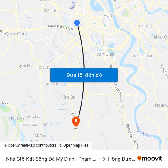 Nhà Ct5 Kđt Sông Đà Mỹ Đình - Phạm Hùng to Hồng Dương map