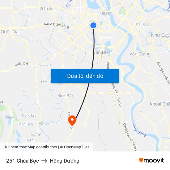 251 Chùa Bộc to Hồng Dương map