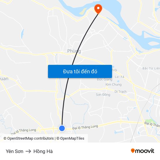 Yên Sơn to Hồng Hà map