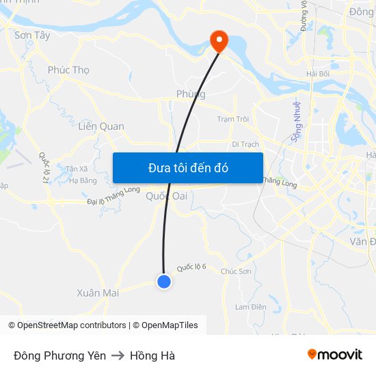 Đông Phương Yên to Hồng Hà map