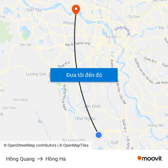 Hồng Quang to Hồng Hà map