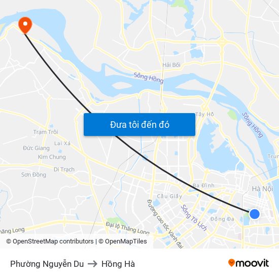 Phường Nguyễn Du to Hồng Hà map
