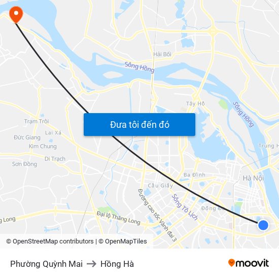 Phường Quỳnh Mai to Hồng Hà map