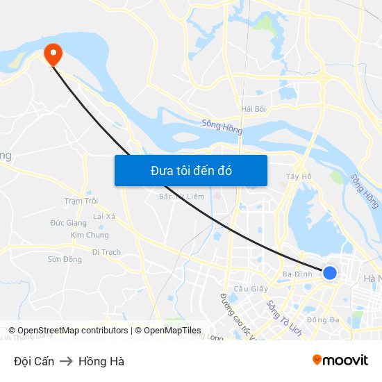 Đội Cấn to Hồng Hà map