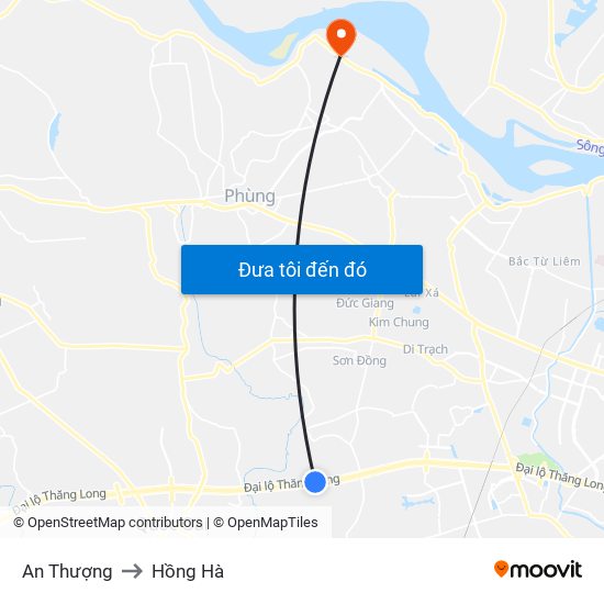 An Thượng to Hồng Hà map