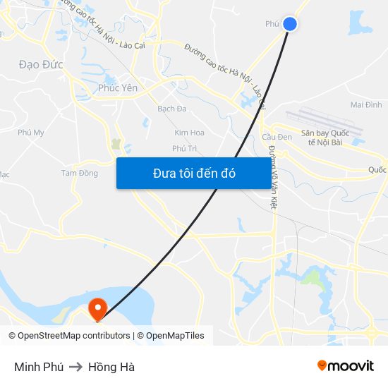 Minh Phú to Hồng Hà map