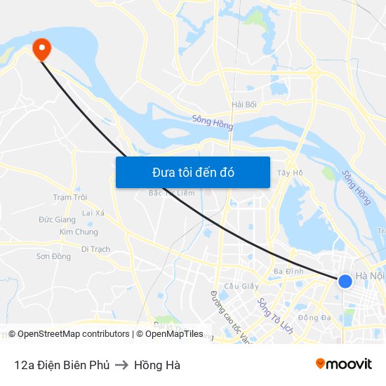 12a Điện Biên Phủ to Hồng Hà map