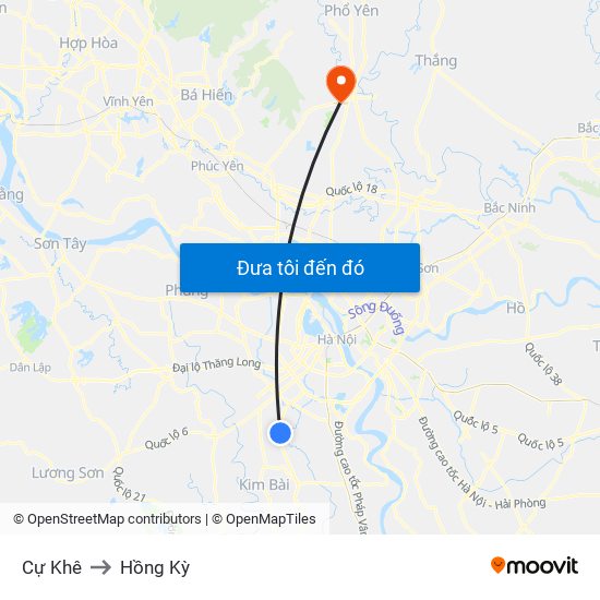 Cự Khê to Hồng Kỳ map