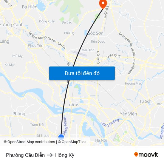 Phường Cầu Diễn to Hồng Kỳ map