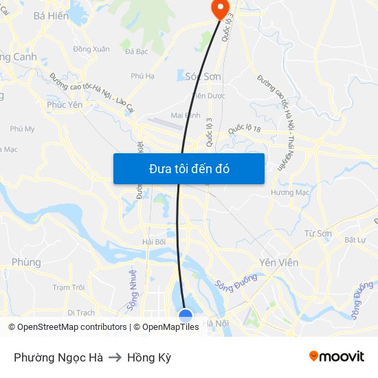 Phường Ngọc Hà to Hồng Kỳ map