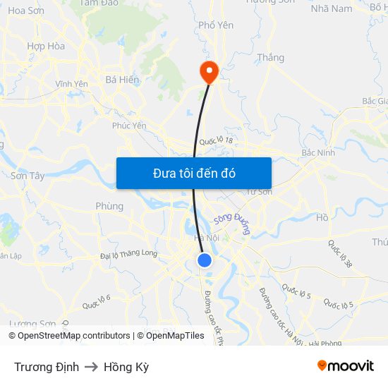 Trương Định to Hồng Kỳ map