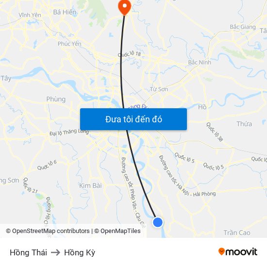 Hồng Thái to Hồng Kỳ map