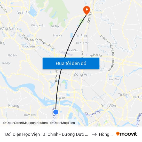 Đối Diện Học Viện Tài Chính - Đường Đức Thắng to Hồng Kỳ map