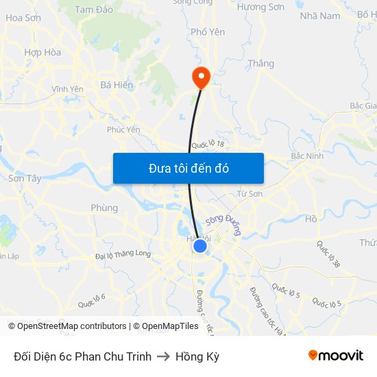 Đối Diện 6c Phan Chu Trinh to Hồng Kỳ map