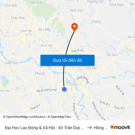 Đại Học Lao Động & Xã Hội - 43 Trần Duy Hưng to Hồng Kỳ map