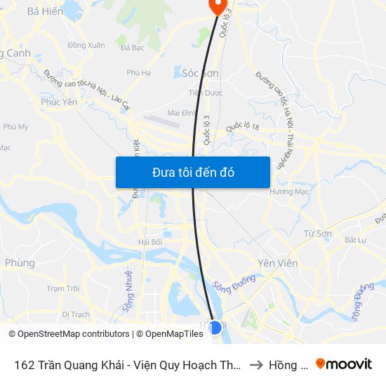 162 Trần Quang Khải - Viện Quy Hoạch Thủy Lợi to Hồng Kỳ map