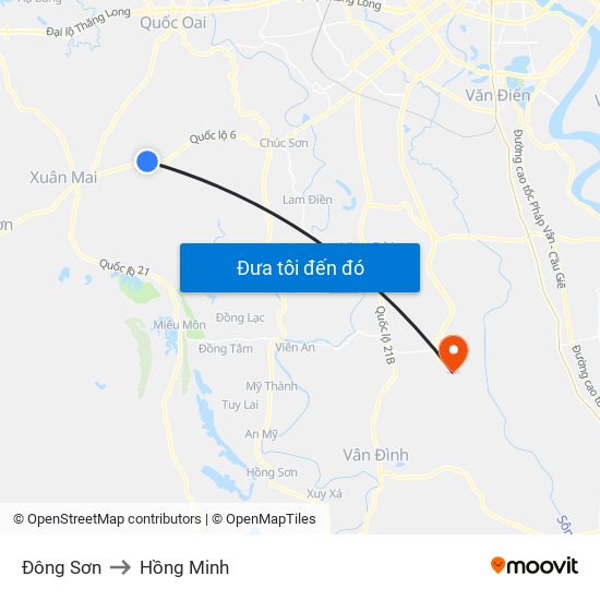 Đông Sơn to Hồng Minh map