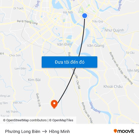 Phường Long Biên to Hồng Minh map
