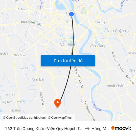 162 Trần Quang Khải - Viện Quy Hoạch Thủy Lợi to Hồng Minh map