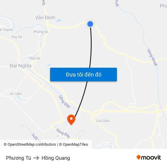 Phương Tú to Hồng Quang map