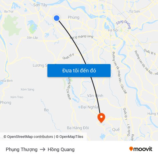 Phụng Thượng to Hồng Quang map