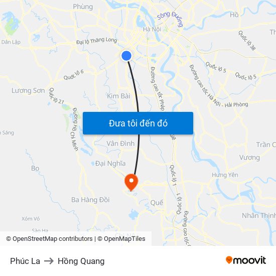 Phúc La to Hồng Quang map