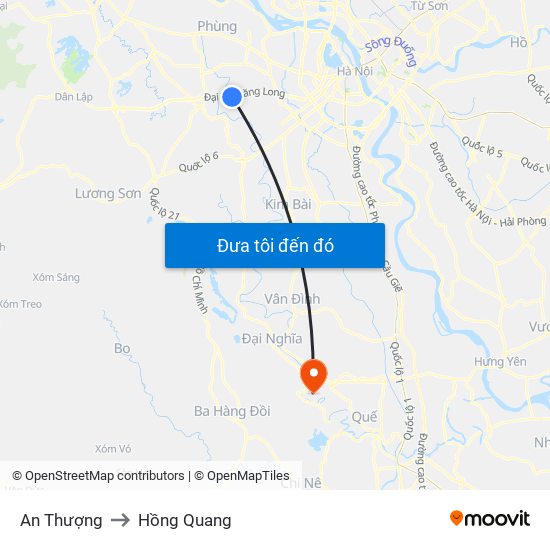 An Thượng to Hồng Quang map