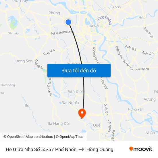 Hè Giữa Nhà Số 55-57 Phố Nhổn to Hồng Quang map