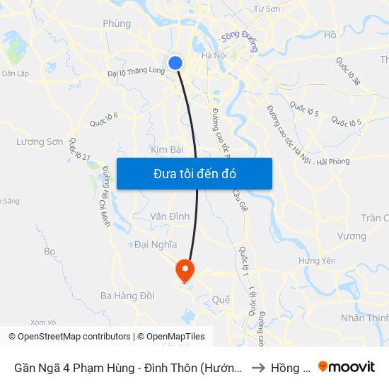 Gần Ngã 4 Phạm Hùng - Đình Thôn (Hướng Đi Khuất Duy Tiến)-Cột Sau to Hồng Quang map