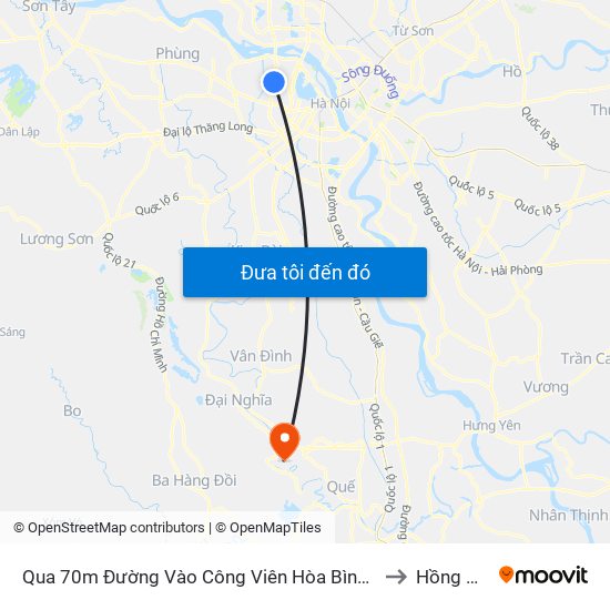 Qua 70m Đường Vào Công Viên Hòa Bình - Phạm Văn Đồng to Hồng Quang map