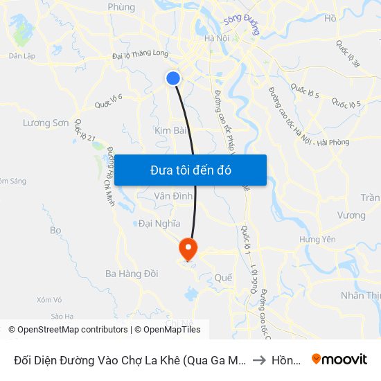 Đối Diện Đường Vào Chợ La Khê (Qua Ga Metro La Khê) - 405 Quang Trung (Hà Đông) to Hồng Quang map