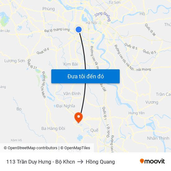 113 Trần Duy Hưng - Bộ Khcn to Hồng Quang map