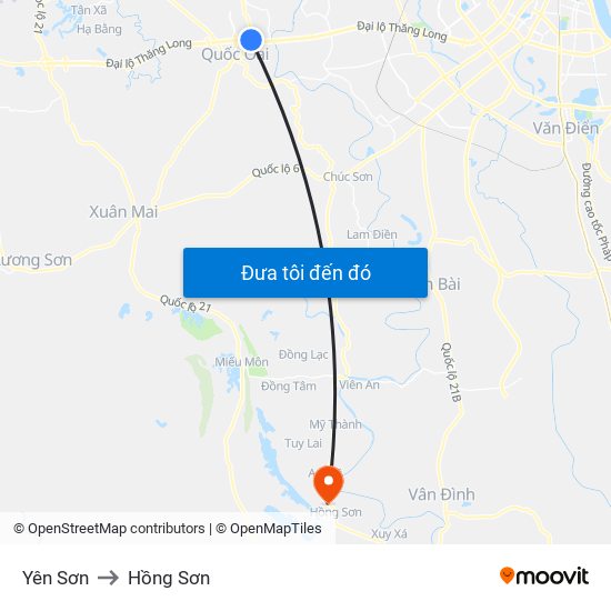 Yên Sơn to Hồng Sơn map