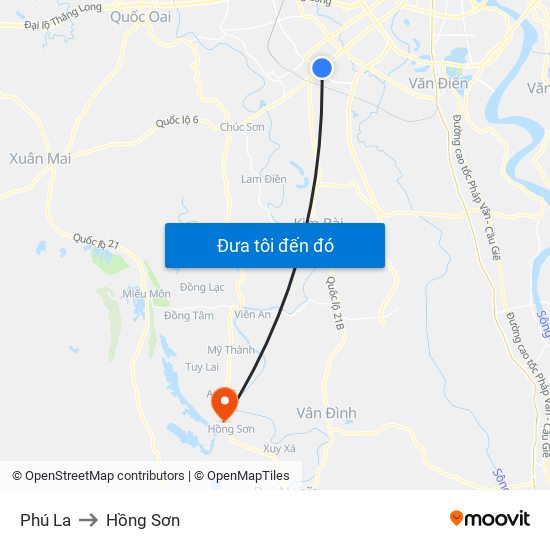 Phú La to Hồng Sơn map