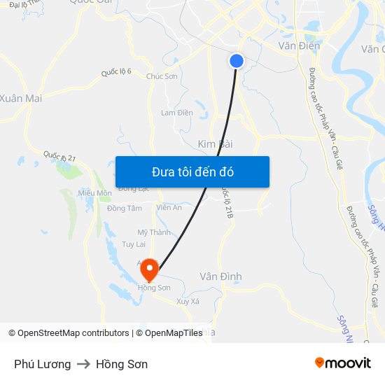 Phú Lương to Hồng Sơn map