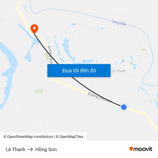 Lê Thanh to Hồng Sơn map