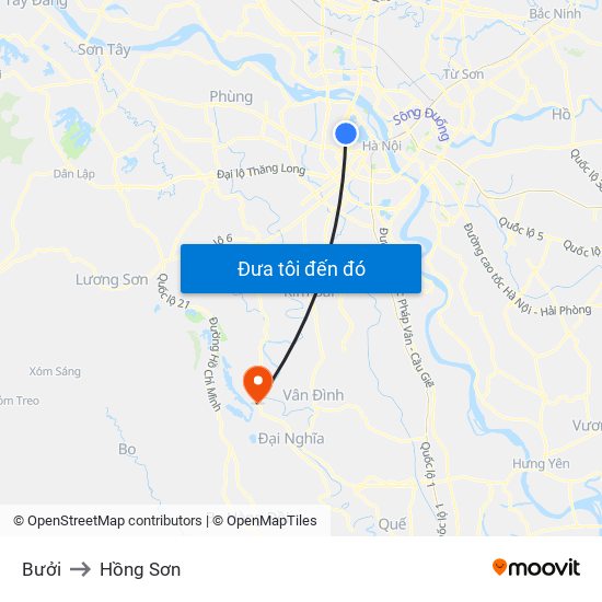 Bưởi to Hồng Sơn map