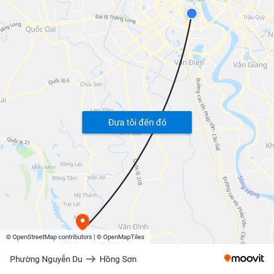 Phường Nguyễn Du to Hồng Sơn map