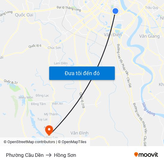 Phường Cầu Dền to Hồng Sơn map