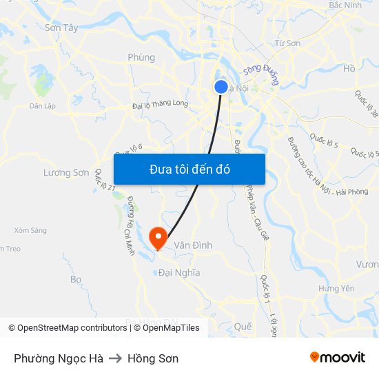 Phường Ngọc Hà to Hồng Sơn map