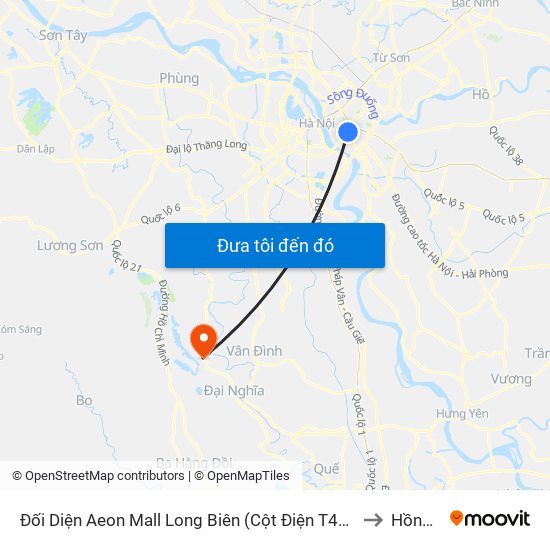 Đối Diện Aeon Mall Long Biên (Cột Điện T4a/2a-B Đường Cổ Linh) to Hồng Sơn map