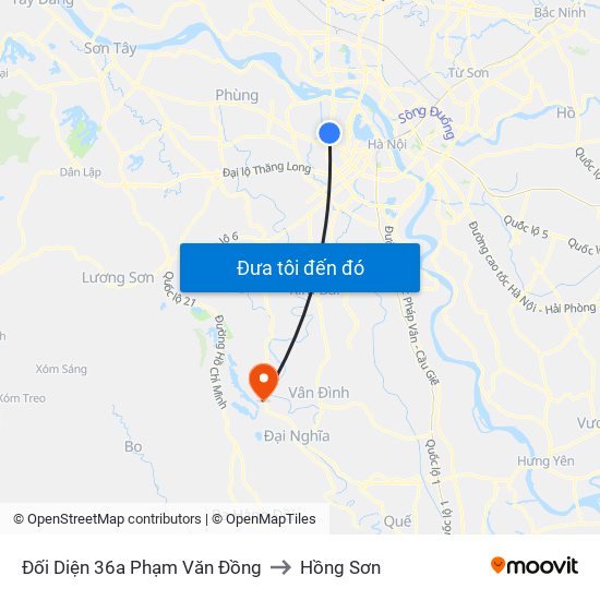 Đối Diện 36a Phạm Văn Đồng to Hồng Sơn map