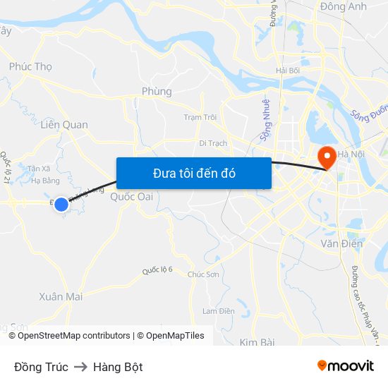 Đồng Trúc to Hàng Bột map