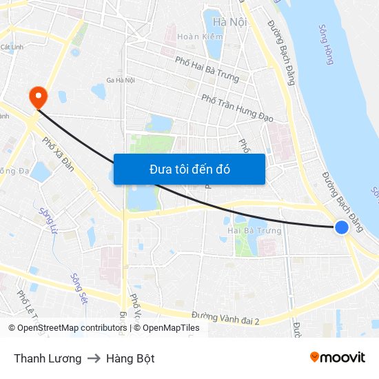 Thanh Lương to Hàng Bột map