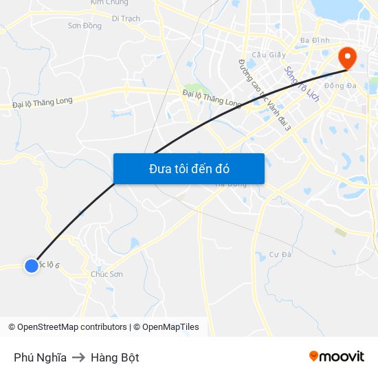 Phú Nghĩa to Hàng Bột map